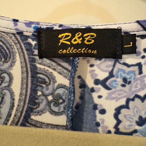 R&B collection dress size L in blue. P2P 22” x 38” L with POCKETS! - Picture 4 of 4